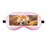 Silk Sleep Mask Block Light Eye Covers Travel Night Blindfold, Pale Pink | Wing Rush Eye Mask for Sleeping, Adjustable Strap & Zero Eye Pressure Design, Travel and Home Use