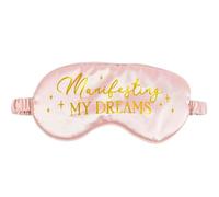 Silk Sleep Mask, Mulberry Silk Eye Sleeping Mask Blackout Eye Cover for Sleep Travel Yoga Nap for Women Men Luxury Sleep in Total Darkness (Manifesting My Dreams)