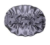 Silk Sleeping Cap 100% Real Silk Sleeping Cap Night Pure Silks Hair Wrap Sleep Beanie Shower Sap For Women Girl 19 Momme Nightcap Satin(GRAY)