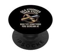 Silk Stronger Than Steel Built By S Funny Spider Saying PopSockets Adhesive PopGrip