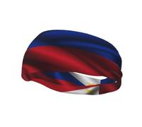 Silk Style Flag of The Philippines Headbands for Women Men Headband Wicking Athletic Sweatband for Basketball Running Gym Hairbands