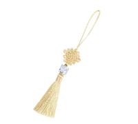 Silk Tassel Craft Decor 2Pcs Porcelain Chinese Knots Tassels DIY Curtain Garment Decorative Accessories Pendant Craft(Color 6)