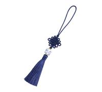 Silk Tassel Craft Decor 2Pcs Porcelain Chinese Knots Tassels DIY Curtain Garment Decorative Accessories Pendant Craft(Color 3)