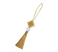 Silk Tassel Craft Decor 2Pcs Porcelain Chinese Knots Tassels DIY Curtain Garment Decorative Accessories Pendant Craft(Color 7)