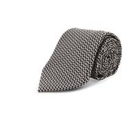Silk Tie with Micro-pattern - male - Tom Ford - Ties - Black - ONE SIZE - Accessories ONE SIZE