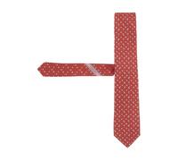 Silk Tie with Patterned Design - male - Ferragamo - Ties - Red - ONE SIZE - Accessories ONE SIZE