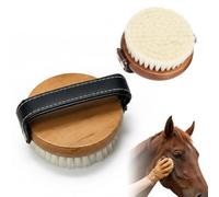Silk-Touch Equine Face Brush - Ultra-Soft High-Density Grooming Tool for Eyes, Ears, Muzzle - Premium Ergonomic Wood Handle - Shedding & Dust Removal - Safe for All Sensitive Areas & Underbelly