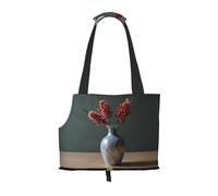 Silk vases Printed pet Shoulder Bag - Foldable Design, Small cat and Dog Travel Bag