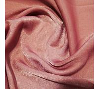 Silk Velvet Satin Look & Feel Fabric Bridal Dress Occasion Wear Lightweight 150cm Wide - Per Metre (Old Rose)