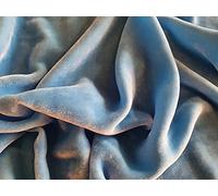 Silk/Viscose Velvet - Wedgwood Blue Fabric 43"