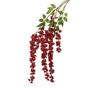 Silk Wisteria Garland 116cm UV Resistant Hanging Vine(red)