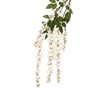 Silk Wisteria Garland 116cm UV Resistant Hanging Vine(white)