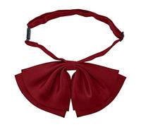 Silk Women Casual Bow Tie, Pre-Tied Japanese kawaii School Girl Uniform Anime Bowtie For Lolita Floppy Necktie GB-FWBT-1 (Burgundy)
