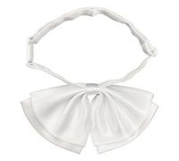 Silk Women Casual Bow Tie, Pre-Tied Japanese kawaii School Girl Uniform Anime Bowtie For Lolita Floppy Necktie GB-FWBT-1 (White)