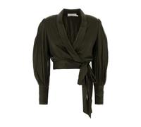 Silk Wrap Top - female - Zimmermann - Blouses - Green - S - Blouses & Shirts S