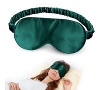 SilkDream 100% Mulberry Silk Sleep Mask Eye Mask for Sleeping 22 Momme Nature 6A Real Silk Gifts for Women&Men DarkGreen