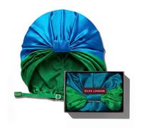 SILKE London - Silk Hair Wrap Bonnet - The Isla - Blue and Green