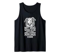 Silken Windhound My Dog Winks Secret Code Tank Top