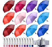 Silkfly 24 Pack Umbrella Bulk Multicolored Rain UV, Bright Color, general size