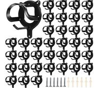 Silkfly 36 Counts Horse Bridle Rack Bridle Hooks Metal Bridle Bracket Horse Tack Storage Halter Hanger Bridle Holder with Tubes and Screw Horse Barn Supplies, Black