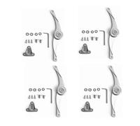 Silkfly 4 Pack Adjustable Lid Stay Hinges Set, Slow Close Hinges for Toy Box and Wooden Chest, Lid Support Heavy Duty Hinge for Safe Slow Closing, Chest Hinge for Cabinets, Storage Boxes, Furniture