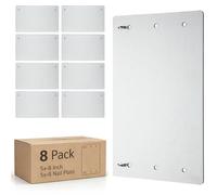 Silkfly 8 Pcs 5x8 Inch Nail Plates for Wood Studs 16 Gauge Galvanized Steel Self-Nailing Stud Guard Protector Bulk for Top Bottom Plate Electrical Plumbing Pipe Protection IBC/IRC Code Compliant