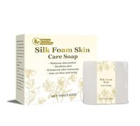 Silkfoam Skin Therapy Soap, Silk Protein Milk Whitening Soap, Collagen Milk Whitening, Silk Protein Skin Repair, Free Of Harsh Detergents, Dyes & Hardeners for Body & Facial (1)