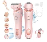 Silkglide Pro - 2025 Best Silk Glide Razor, 2 in 1 Electric Shaver Razors for Women, Silk Glide Epilator Painless Hair Removal at Home, Wet & Dry (Pink)