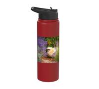 Silkie Chicken Lavender Flower Garden Stainless Steel Insulated Water Bottle