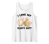 Silkie Chicken Lover Fluffy Butt Silk Chicken Silkie Chicken Tank Top