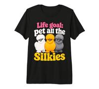 Silkie Chicken Mom Backyard Hen Cute Silkies Premium T-Shirt