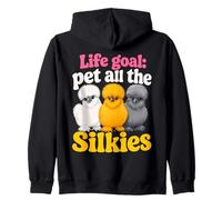 Silkie Chicken Mom Backyard Hen Cute Silkies Zip Hoodie