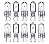 SILKIT G9 Halogen Light Bulbs 40W, No Flickering, Dimmable, 600lm, 2800K, G9 Capsule Bulb, Warm White, 10 Pack