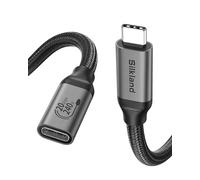 Silkland 20Gbps USB C Extension Cable 1M [4K@144Hz/5K@60Hz], Type C Extender Cable, USB 3.2 Gen2x2, 240W PD3.1 Fast Charge Compatible for iPhone 16/Pro Max, Samsung S24 Ultra, MacBook Pro, Hub