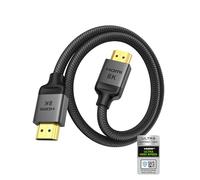Silkland Short HDMI 2.1 Cable 0.5M Certified, (Nylon Soft Braid) Ultra High Speed HDMI® Cable [8K@60Hz, 4K@120Hz] 48Gbps, HDR, eARC, HDCP 2.3, Compatible for Samsung TV/PS5/Xbox Series X/Blu-Ray