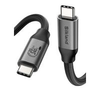 Silkland USB4 Cable for Thunderbolt 4 Cable 5M 20Gbps, [8K@60Hz 5K@60Hz 4K@144Hz], 240W PD3.1 for Monitor, MacBook Pro, iPhone 15 Pro/Pro Max, iPad Pro/Air, Docking, PSSD