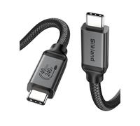 Silkland USB4 for Thunderbolt 4 Cable 0.3M, Compatible with USB C 3.2 Gen 2, 40Gbps, 8K@60Hz, PD3.1 240W 48V/5A USBC for iPhone 16/Pro/Pro Max, MacBook Pro, iPad Pro, iMac, Dock, Display