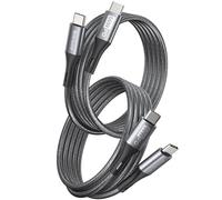Silkland USBC to USBC Cable 2Pack 2M | 60W Nylon Braided for iPhone 15/Plus/Pro/Pro Max, Samsung S24 S23 Ultra/S24 S23/A15 A14 A54, Pixel 8, iPad Pro, MacBook Pro