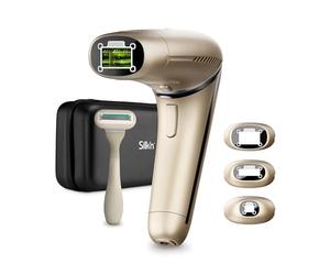 Silk'n Hair Remover for Women and Men - Silk'n 7 - IPL Hair Removal Device - Rotatable Head, 3 Attachments, and Razor - For Face, Bikini Line, and Body - Suitable for All Skin Tones - Gold
