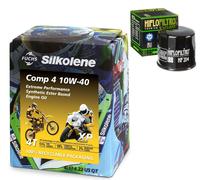 Silkolene Comp 4 10w40 XP Synthetic Engine Oil 4 Litre & HF204 Oil Filter