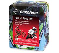 Silkolene PRO 4 10W-40 10W40 XP Ester Full Synthetic 4T 4 Stroke Bike Engine Oil - 4 Litres 4L (Lube Cube Box)