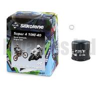 Silkolene Super 4 and Hi-Flo Oil Filter for Kawasaki ZX12R A1H / A2H 2000-2001