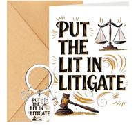 Silkovahamd Law School Graduation Gift - Put The Lit In Litigate Greeting Card Keychain Envelope, Gifts for Law Students Graduation Lawyers Birthday