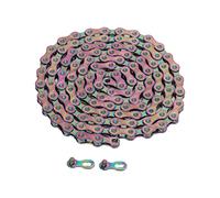 SilkRoadSupply 9 Speed Colorful Bicycle Chain High Strength Manganese Steel Electroplate Chain For Road Bike With Storage Box