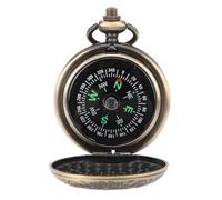 SilkRoadSupply Antique Compass Luminous Accurate Rotatable Dial Metal Flip Cover Vintage Pocket Compass for Camping Hiking Outdoor Adventures