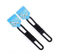SilkRoadSupply Bicycle Flashlight Holder Universal Heavy Duty Silicone Bike Light Mount Strap Secure Torch Clip for Mountain Road Cycling Accessories Black 23x145mm