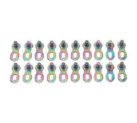 SilkRoadSupply Bike Missing Link Speed Chain Link Connectors Premium Manganese Steel Slippy Edge CNC Cutting Fine Manufacturing for Road Bike Repair Parts 10 Pairs Colored 9 Speed