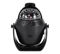 SilkRoadSupply High Precision LED Light Pivoting Compass Navigation Electronic Compass For Marine Boat Car Black ABS Plastic 13.7cm