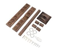 SilkRoadSupply Hook and Ring Game Wooden Hooks Fast Paced Interactive Table Top Battle Game for Party Bar Backyard Beach Camping Vacation Family Fun Wood Material 12.9oz 33x30x10cm