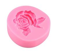 SilkRoadSupply Rose Shape Silicone Cake Fondant Chocolate Decorating Tool Baking Accessory for DIY Cake Decorating Birthday Party Baby Shower Rose Red 8x7.5x2cm